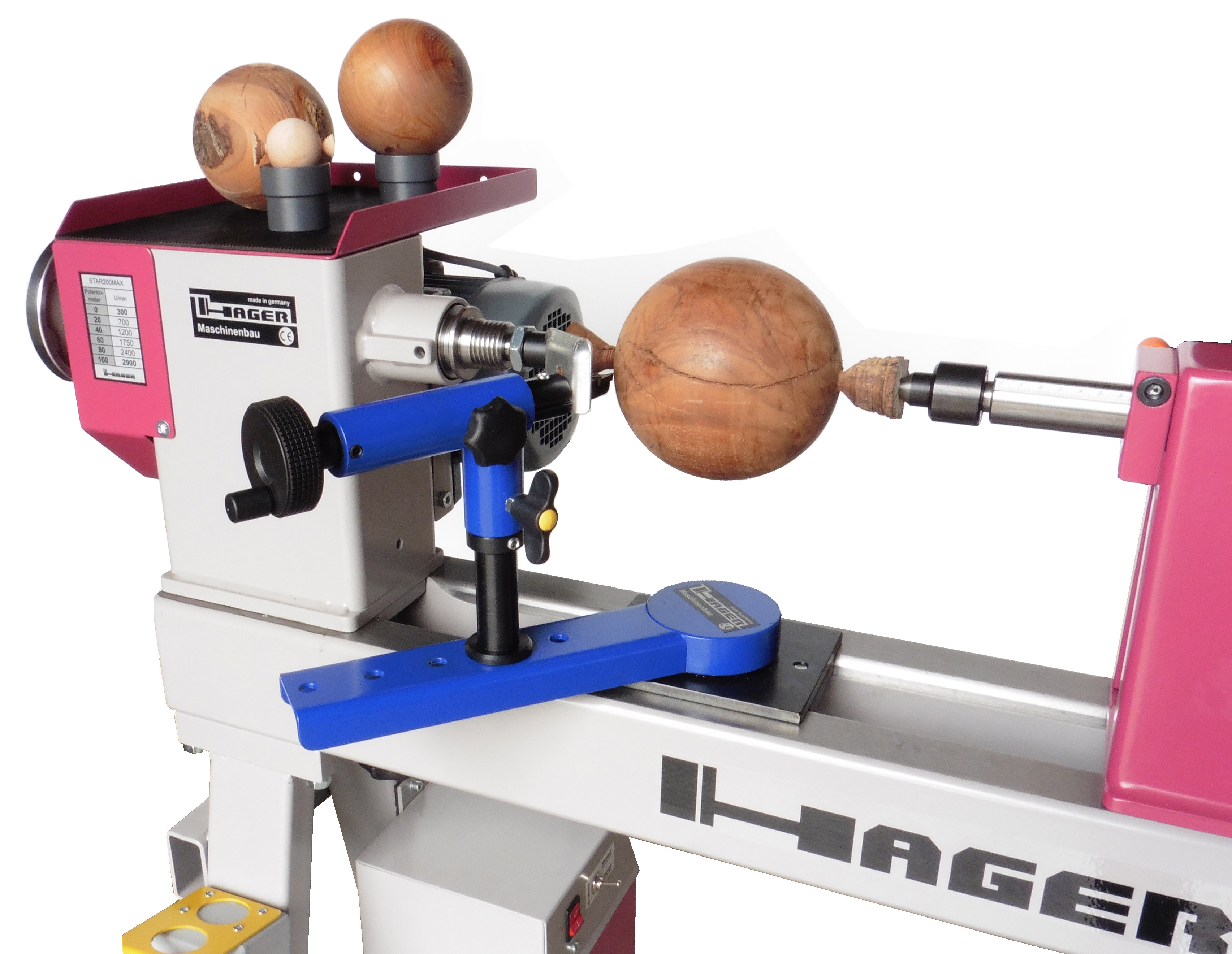 HAGER Kugeldrehvorrichtung HKD100 - für HAGER Drechselbänke