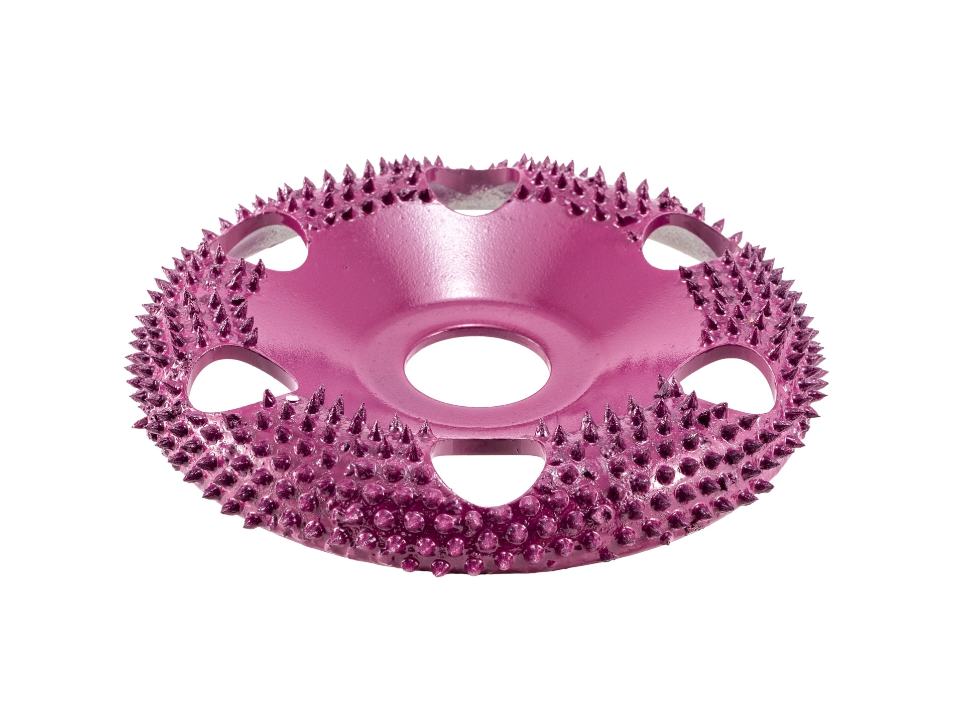 SABURRTOOTH 100 mm Frässcheibe, gewölbt & gelocht, extrem grob/lila