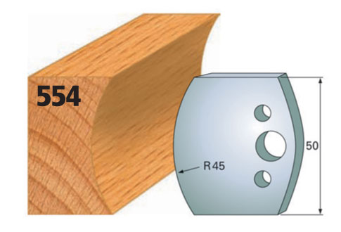 Profilmesser, B= 50 mm (1 Paar) Nr. 554