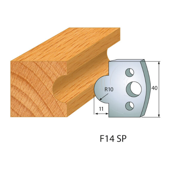 Profilmesser, B= 40 mm (1 Paar) Nr. 14