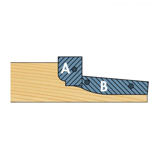 Abplattprofilmesser, Hauptschneiden, Profil B, VE= 2 Stck.