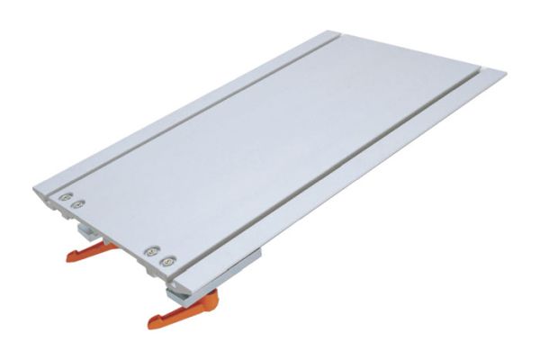 Tischverlängerung Alu eloxiert mit F-Koppelung (Felder)