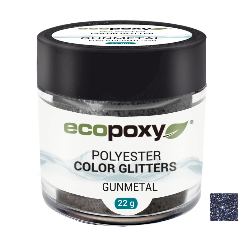 EcoPoxy Polyester Colour Glitter GUNMETAL