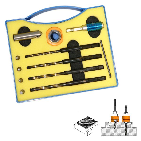 Holz Terrassendielen-Bohrer Set