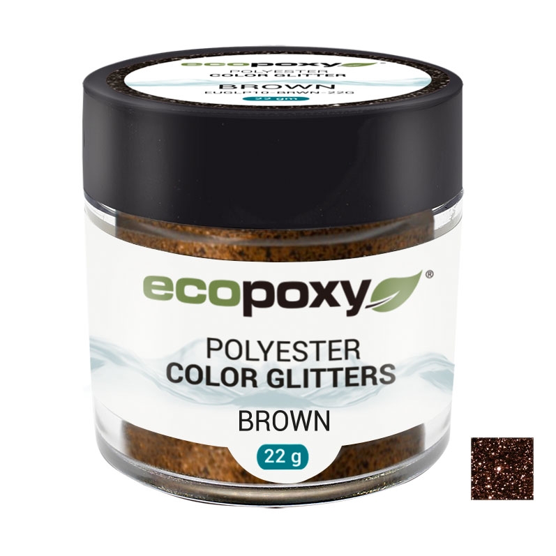 EcoPoxy Polyester Colour Glitter BRAUN