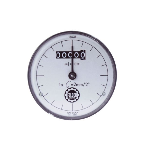 Anzeigeuhr mit Digitalanzeige, Steigung 2°/2mm