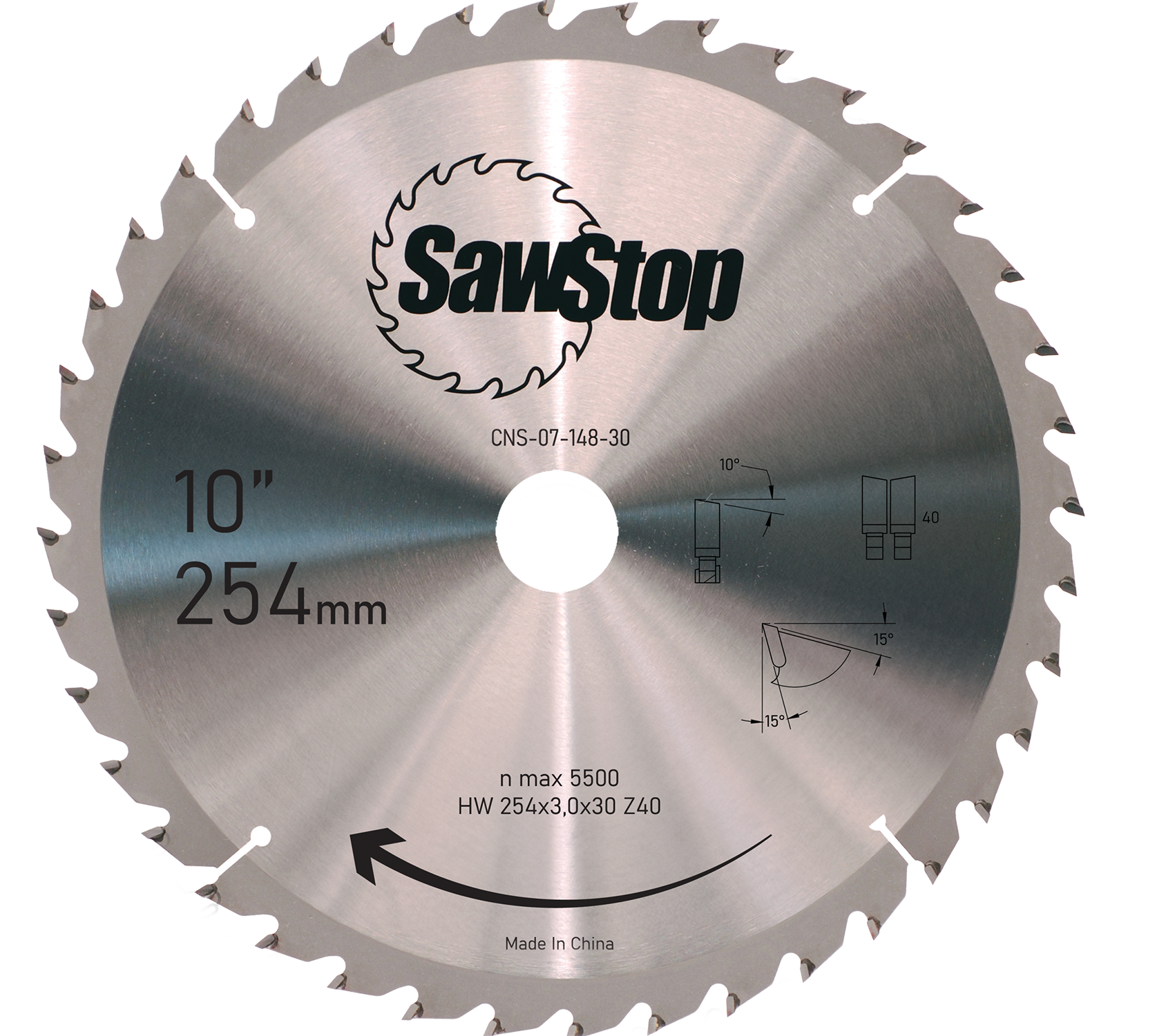 SawStop 40 Zahn Sägeblatt