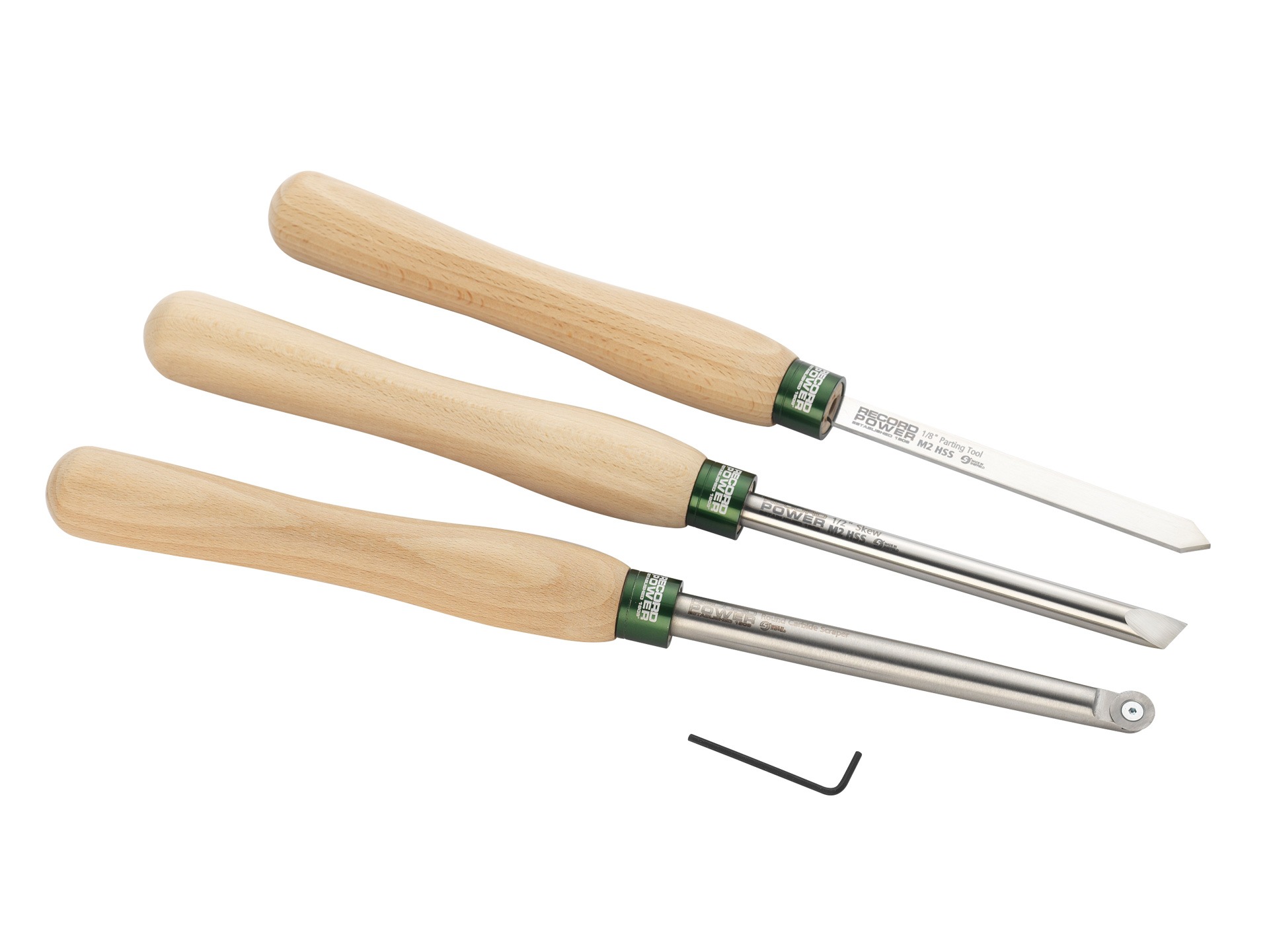 RECORD POWER Carbid Drechselwerkzeug ProComfort SET für kleine Objekte, 3-teilig