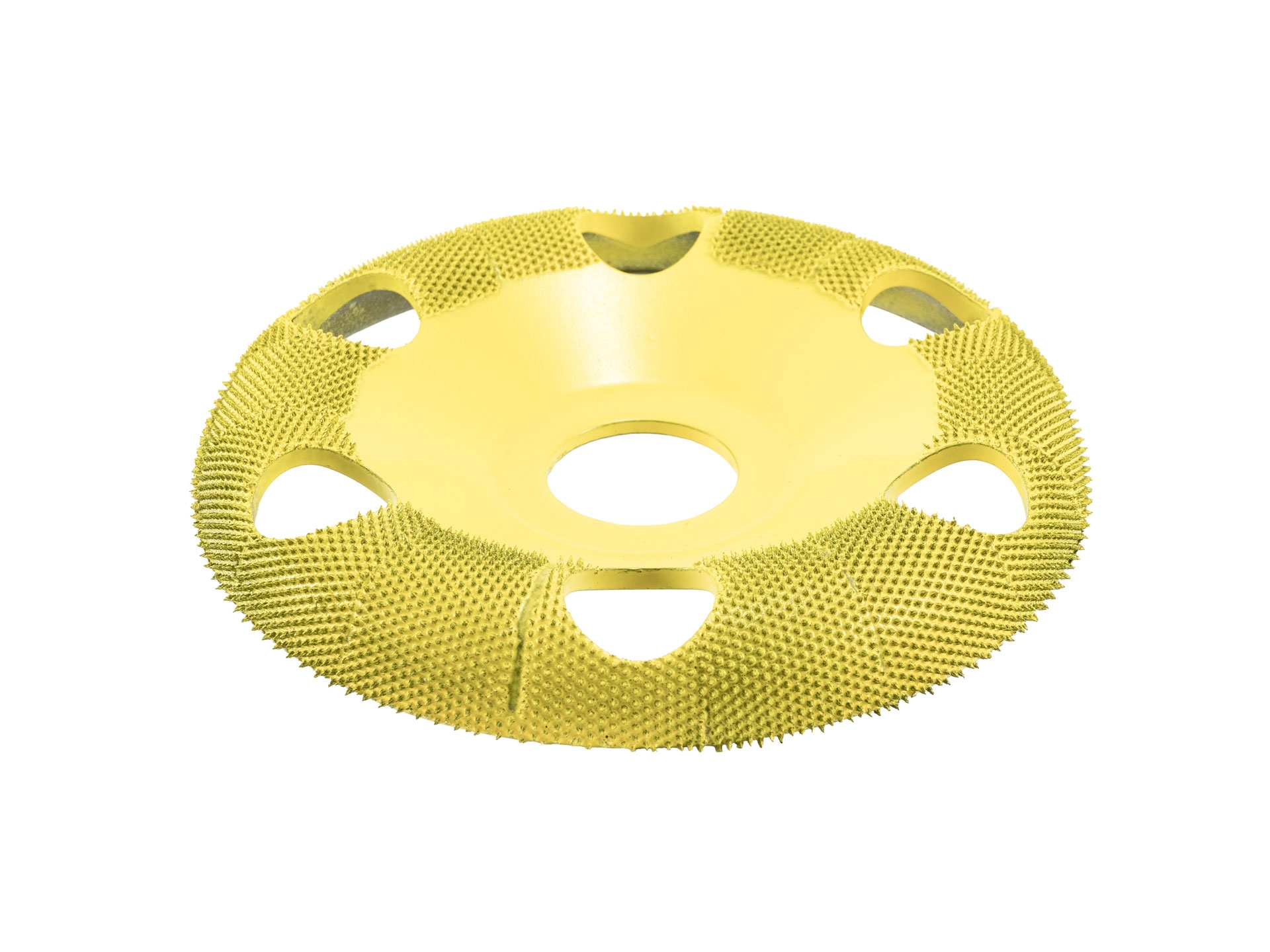 SABURRTOOTH 100 mm Frässcheibe, gewölbt, gelocht, fein/gelb