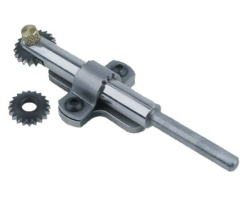 Schneidenhalter mit 2 Spiral-Schneidrädern