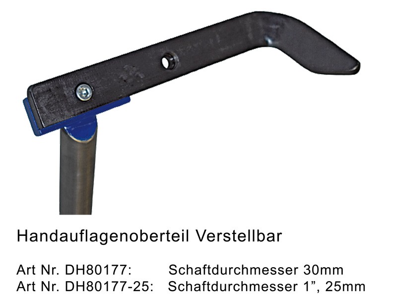 HAGER Handauflagenoberteil, Groß, Schaft Ø 25,4 mm (1")
