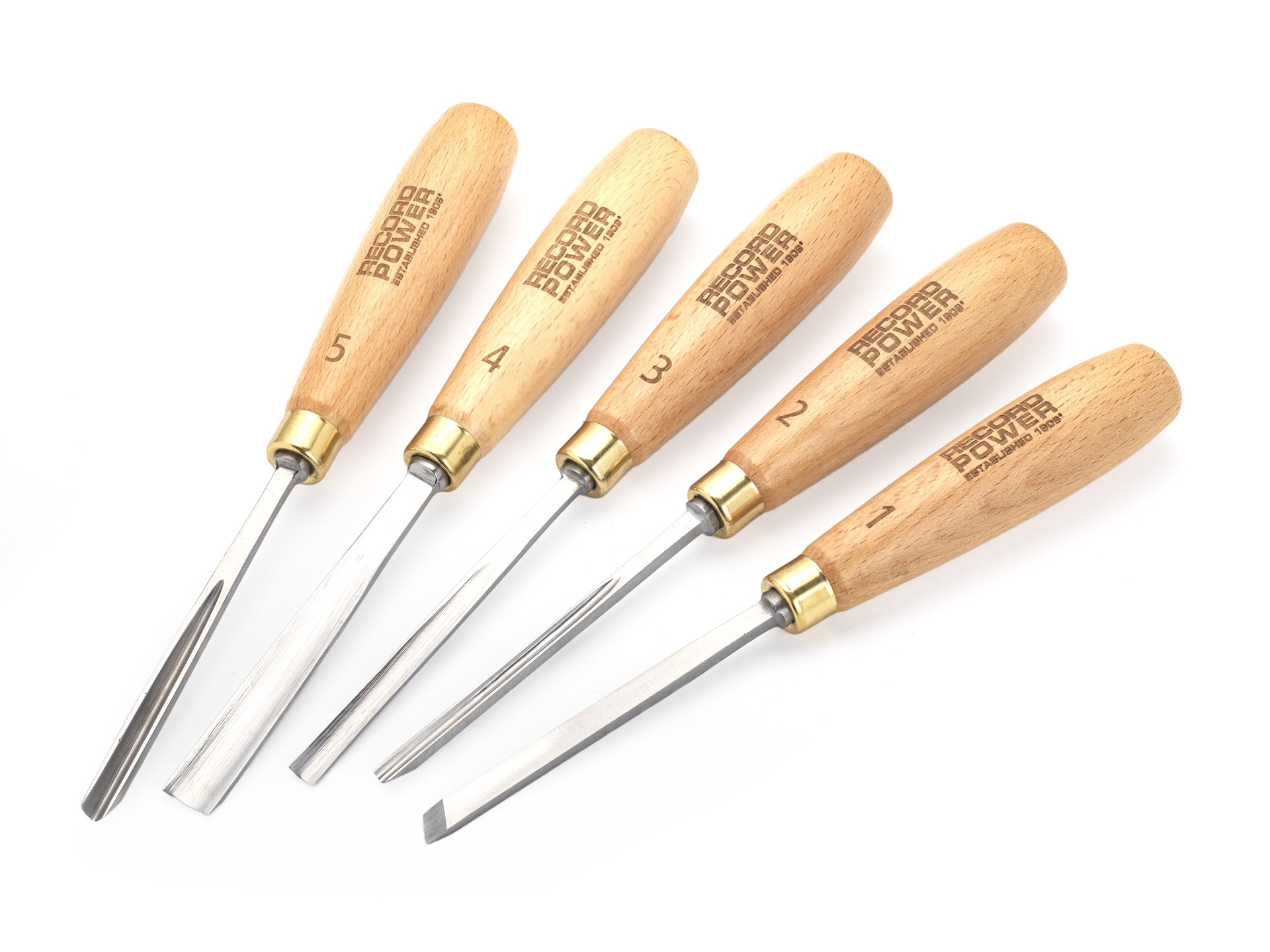 RECORD POWER Schnitzeisen-SET 5-teilig