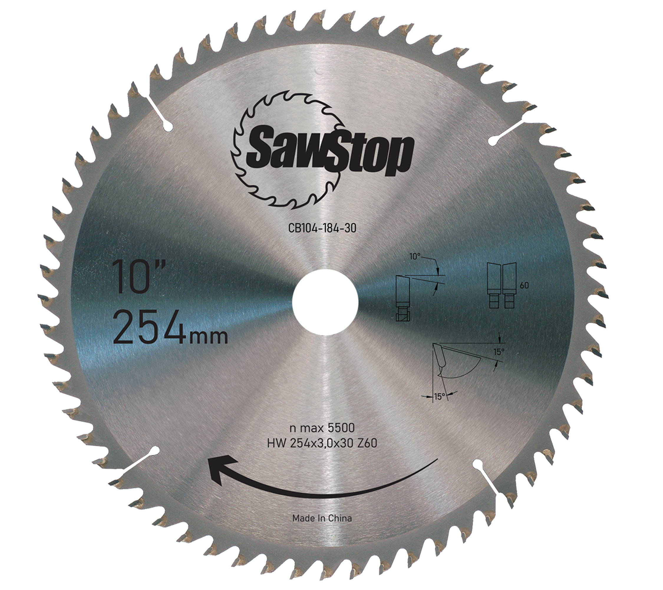 SawStop 60 Zahn Sägeblatt