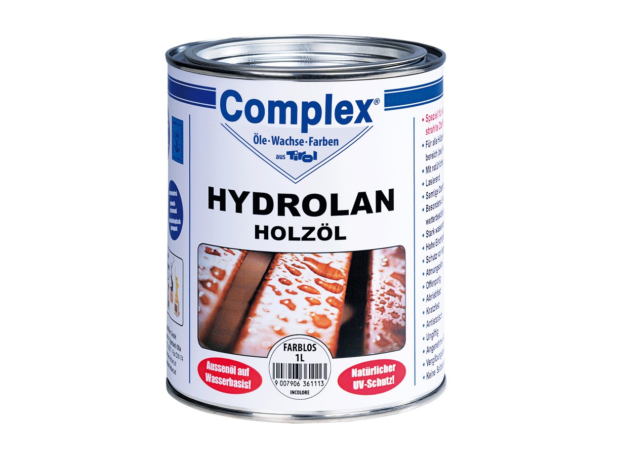 COMPLEX Hydrolan Holzöl, Naturbraun | 1 Liter