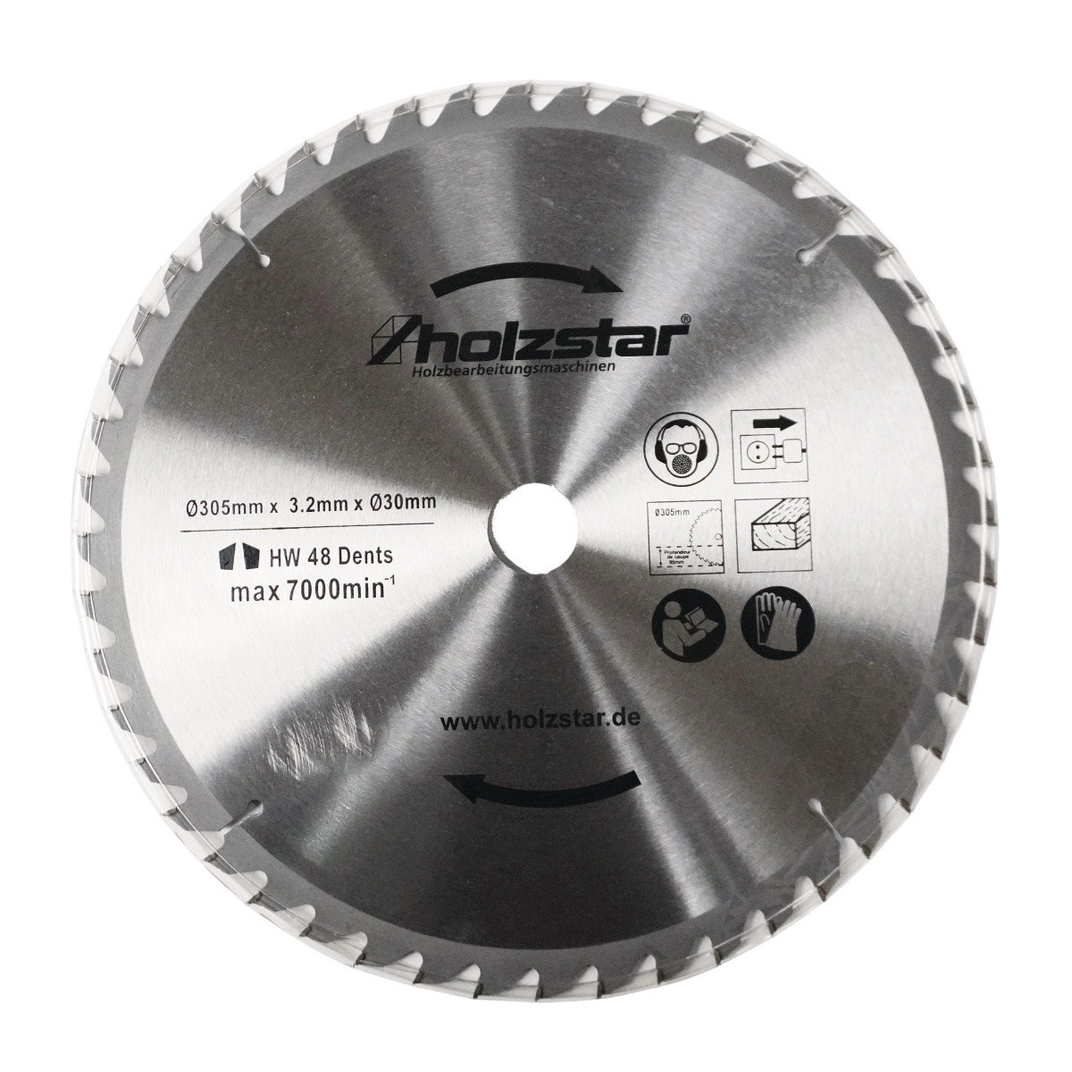 Holzstar Sägeblatt 305 x 30 x 3,2 mm Z48