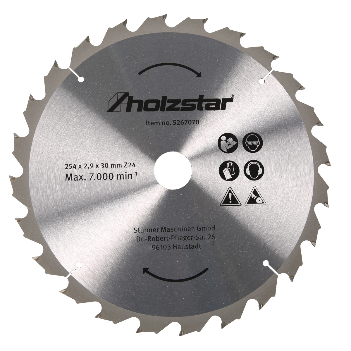 Holzstar Sägeblatt 254 x 30 x 2,9 mm Z24