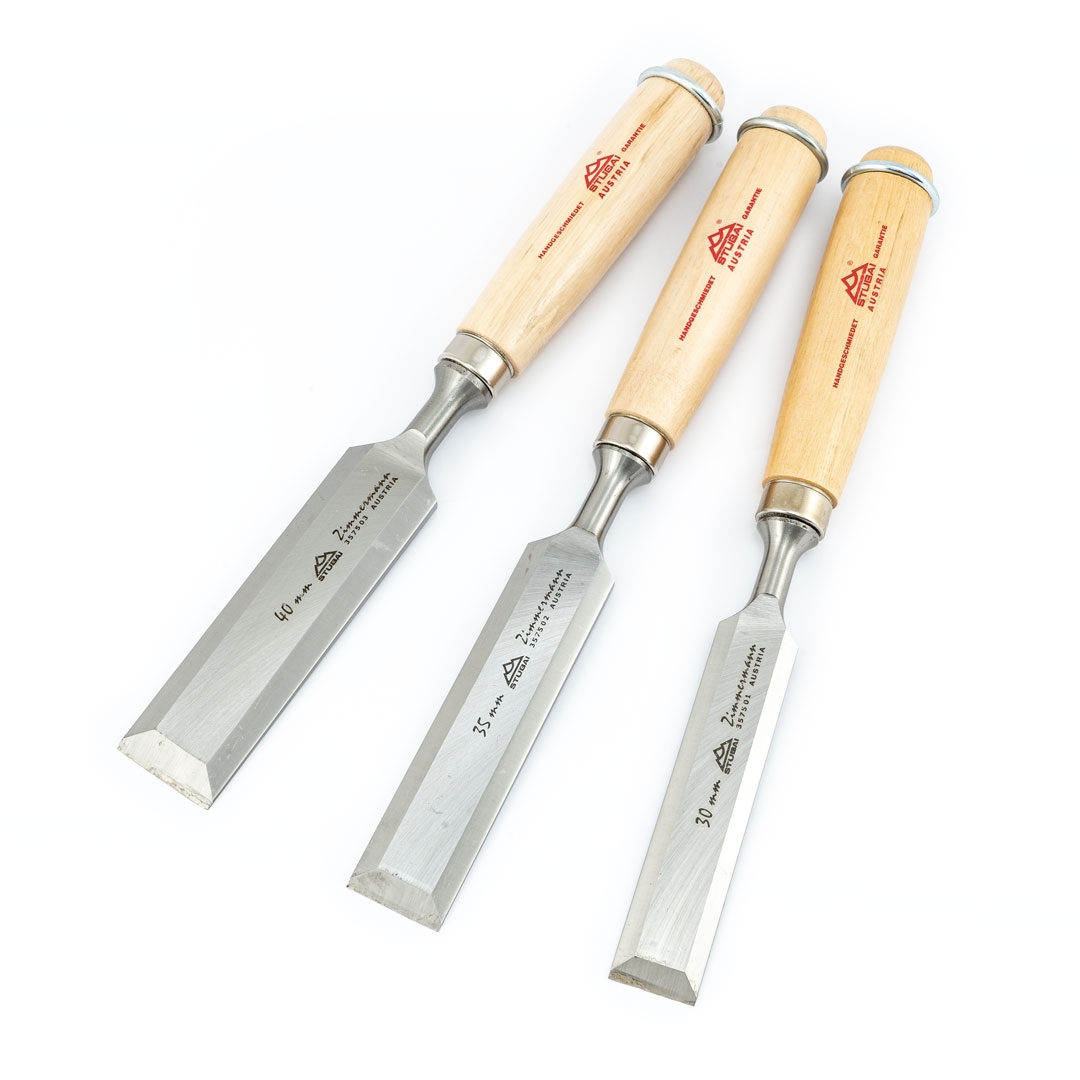 STUBAI Zimmermanns-Stemmeisen SET 3-teilig