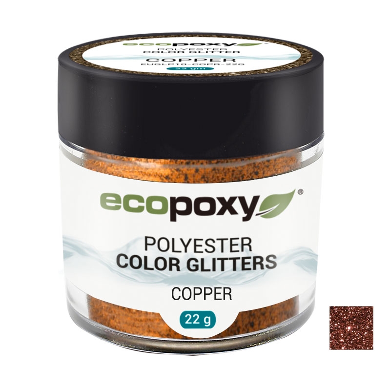 EcoPoxy Polyester Colour Glitter KUPFER