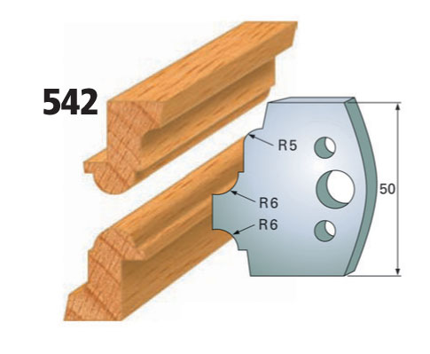 Profilmesser, B= 50 mm (1 Paar) Nr. 542