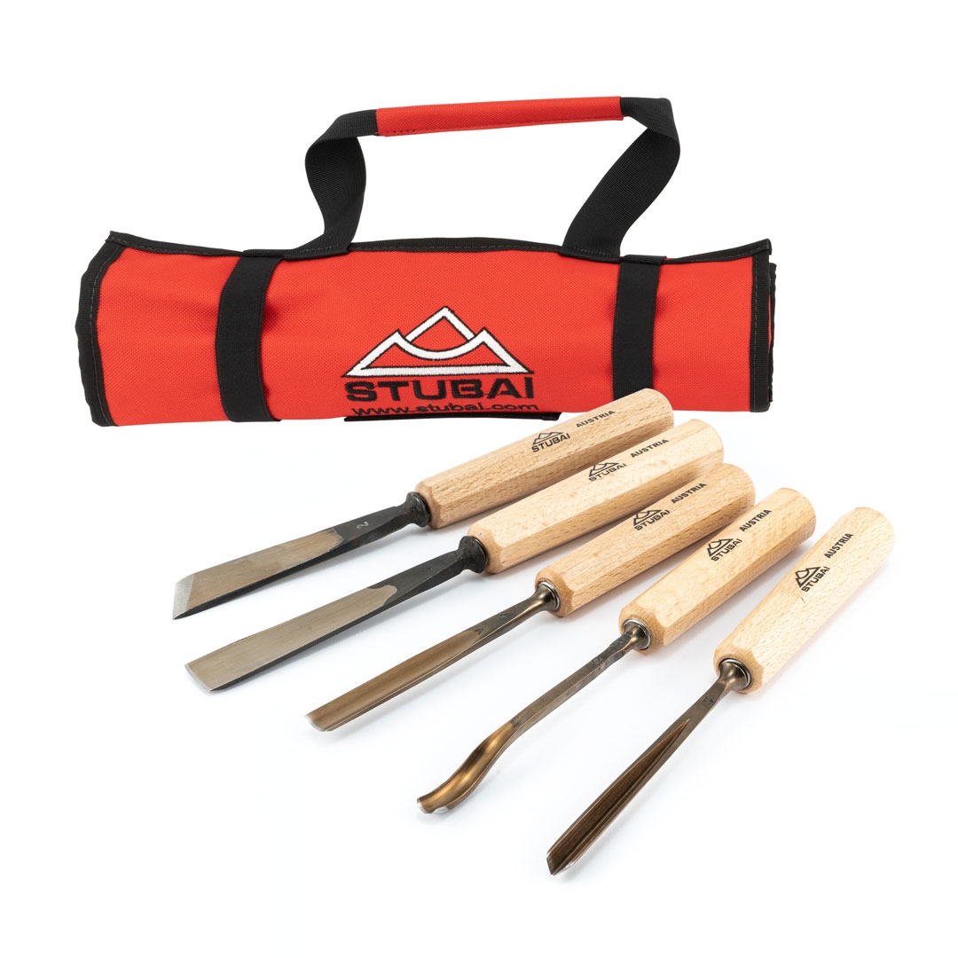 STUBAI Schnitzeisen SET 5-teilig
