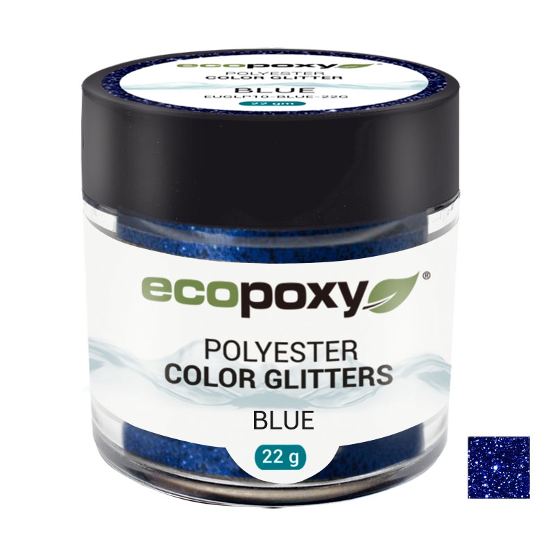 EcoPoxy Polyester Colour Glitter BLAU