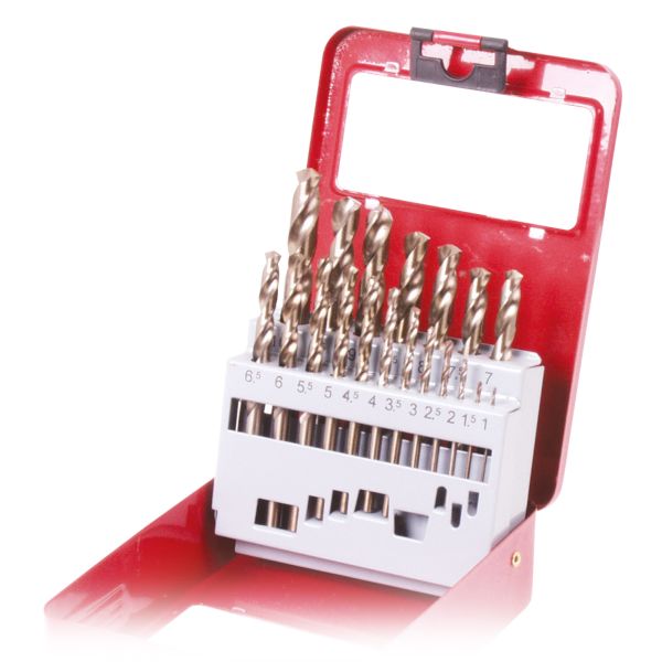 Metallbohrerkassette 19 teilig geschliffen