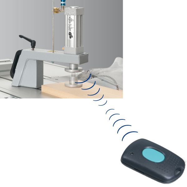 Pneumatischer Niederhalter mit Funkfern-