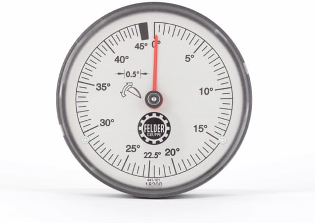 Gradanzeige der Kreissägeschwenkung im Handrad