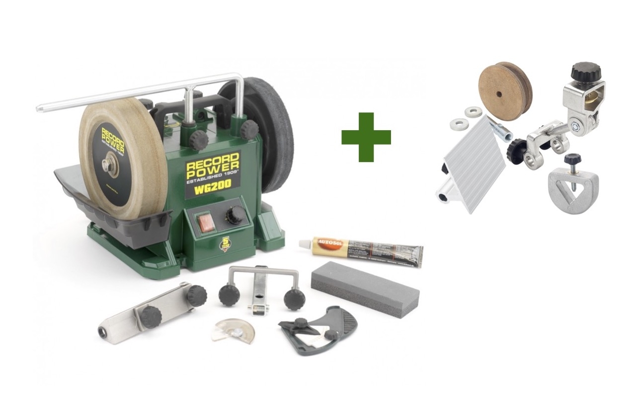 RECORD POWER Nass-Schleifmaschine WG200 SET-Aktion