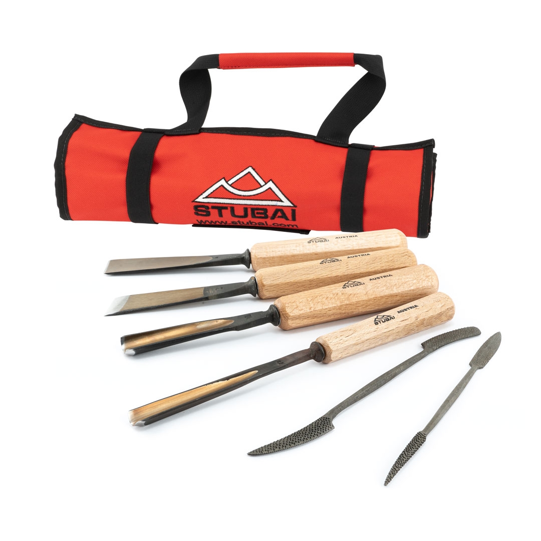 STUBAI Schnitzeisen - Riffelraspel SET 6-teilig