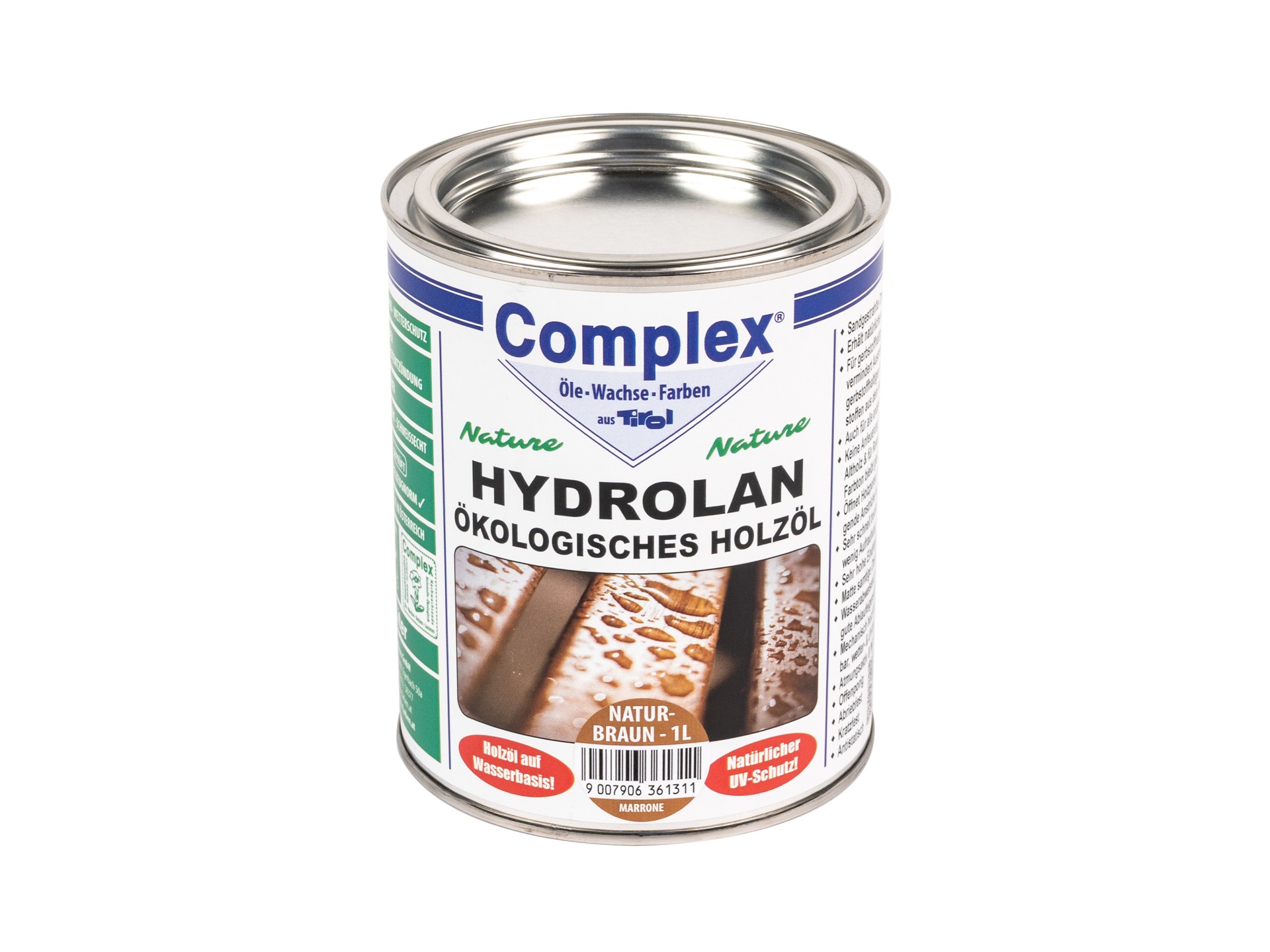 COMPLEX Hydrolan Holzöl, Naturbraun | 1 Liter