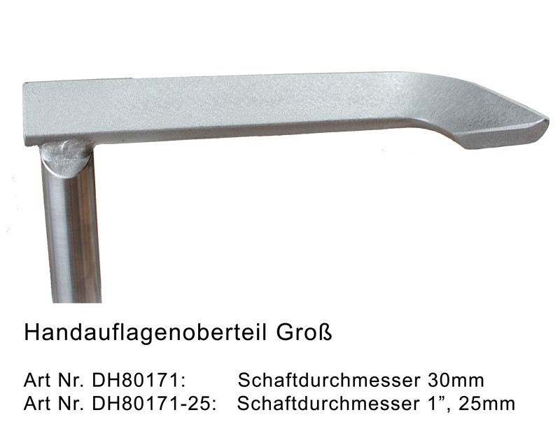 HAGER Handauflagenoberteil, Verstellbar, Schaft Ø 30mm