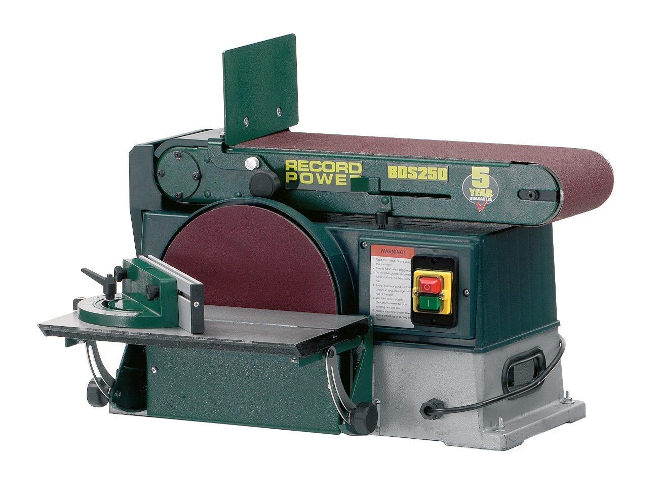 RECORD POWER Band- und Tellerschleifmaschine BDS250