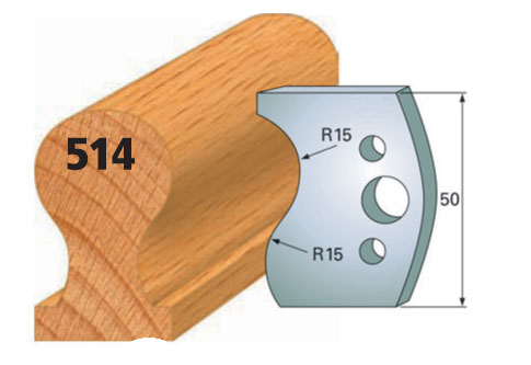 Profilmesser, B= 50 mm (1 Paar) Nr. 514