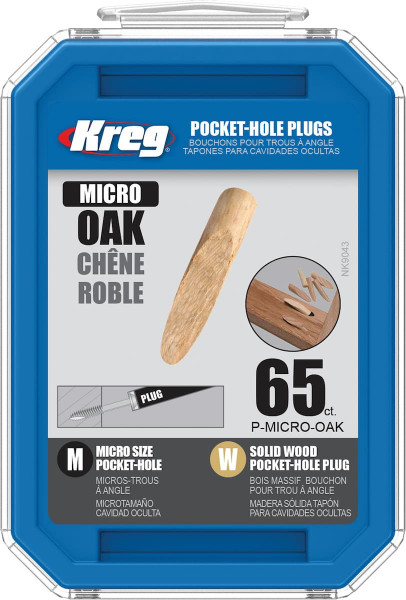 KREG® Micro-Pocket-Hole Dübel Eiche VE=65 Stück