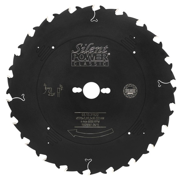 Kombizuschnitt-Sägeblatt, Wechselzahn Ø 315 mm, Z 22