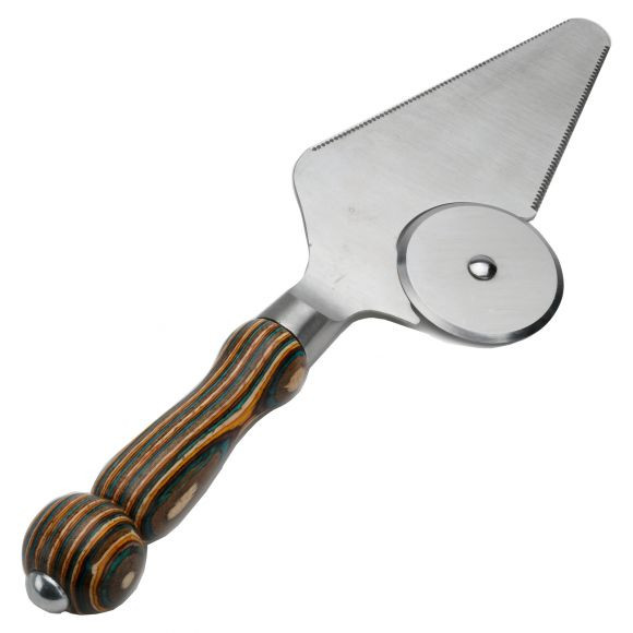 Pizzaschneider und Heber (Edelstahl) 3-in-1 Pizzaschneider
