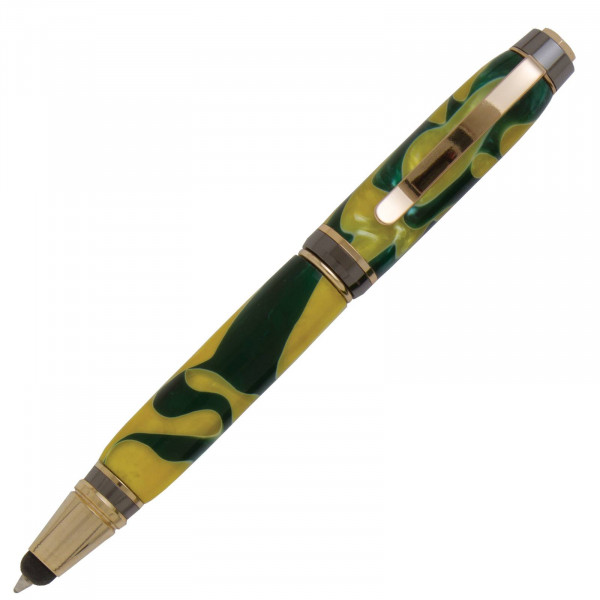 Dreh-Kugelschreiber Big Ben mit Stylus-Spitze Gold/Gun Metal