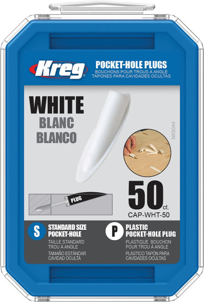 KREG Pocket-Hole Dübel Kunststoff Weiss VE=50 Stück