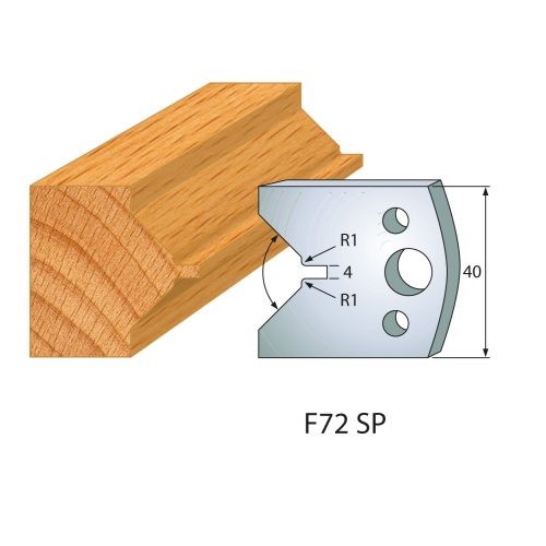 Abweiser für Profilmesser Nr.72 | BG-konform - 40 mm